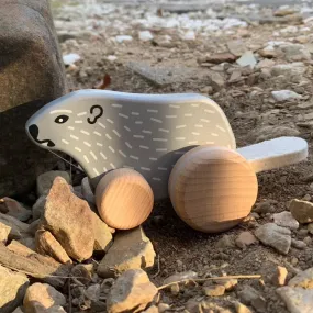 Bajo Zygfryd the Groundhog- Wooden Hopping Toy