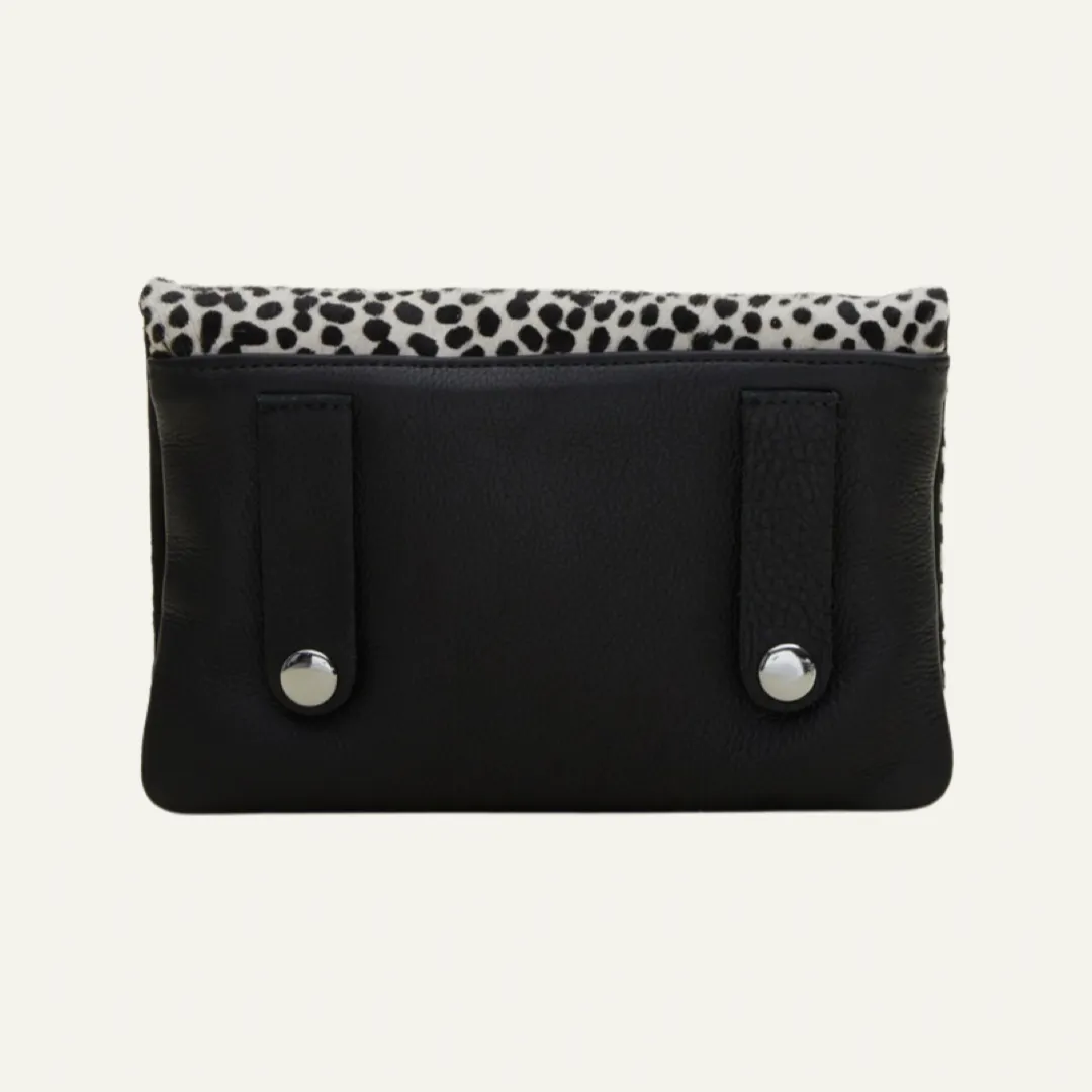 Belt Bag | Black   White Cheetah "The Gage"