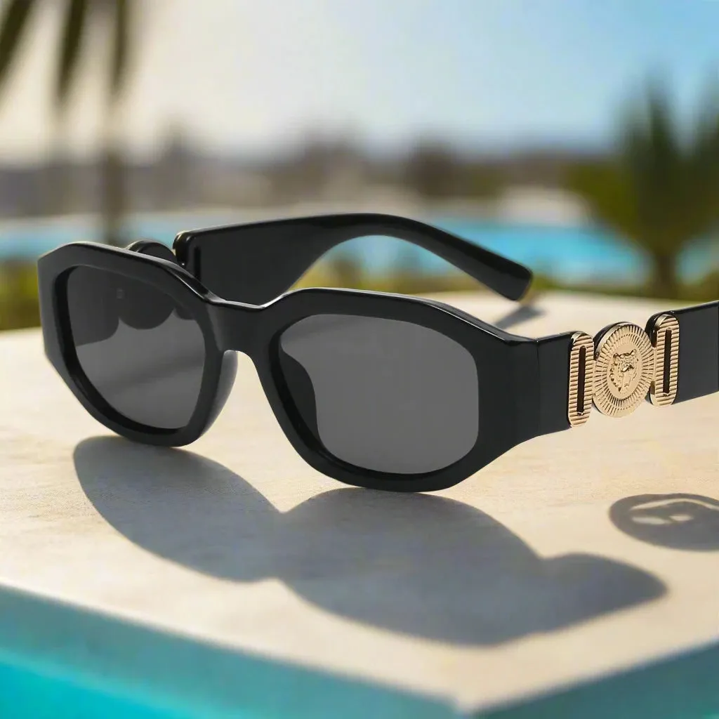 Black Retro Sun Glasses