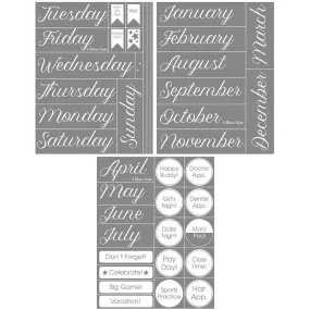 Calendar Mesh Stencil- 3 sheet set 8.5"x11"