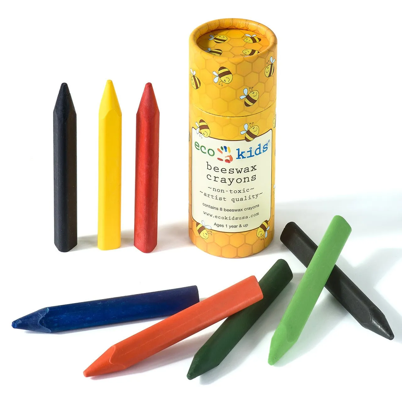 Eco Kids Beeswax Crayons in a Tube - Made in USA