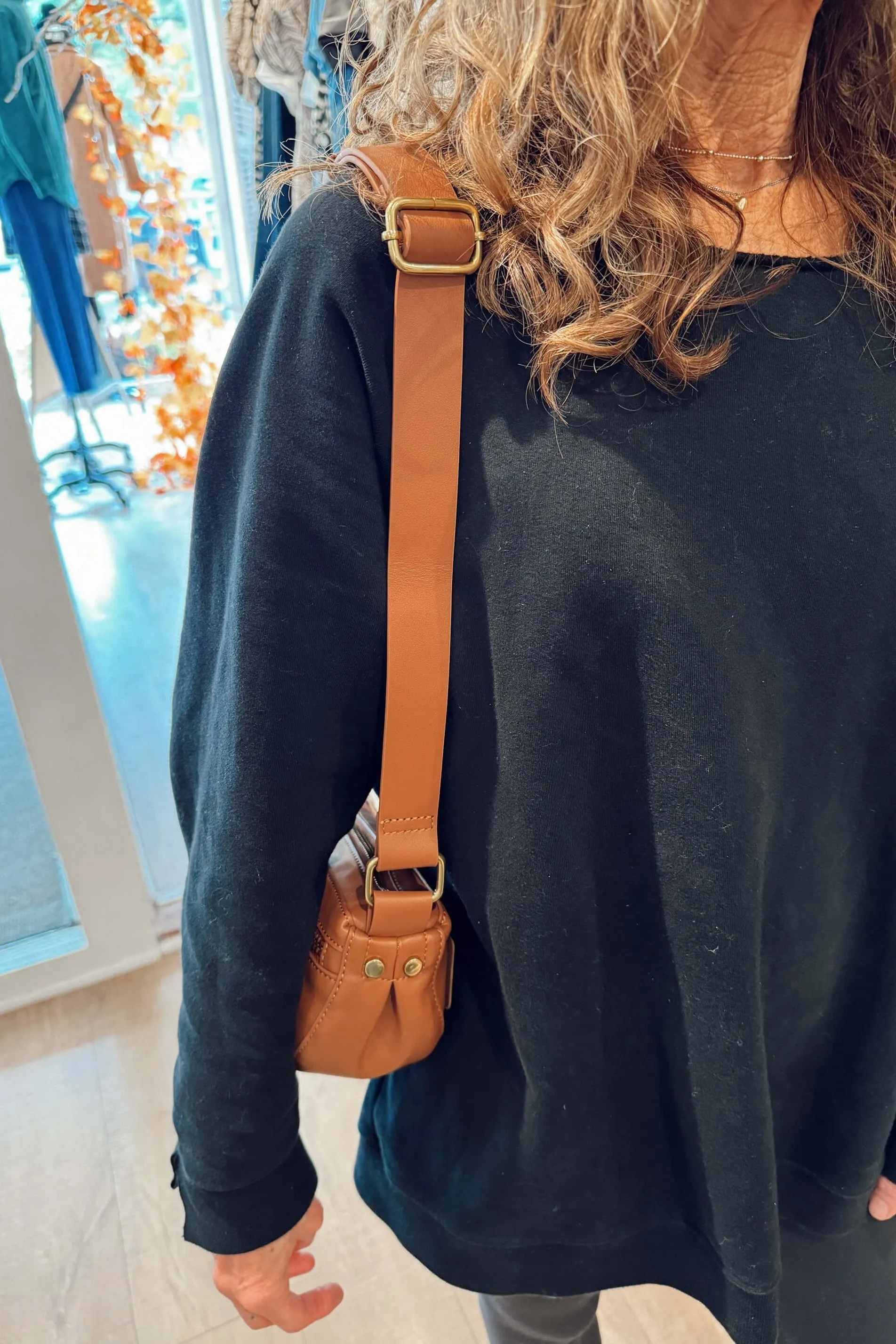 Half Moon Leather Crossbody