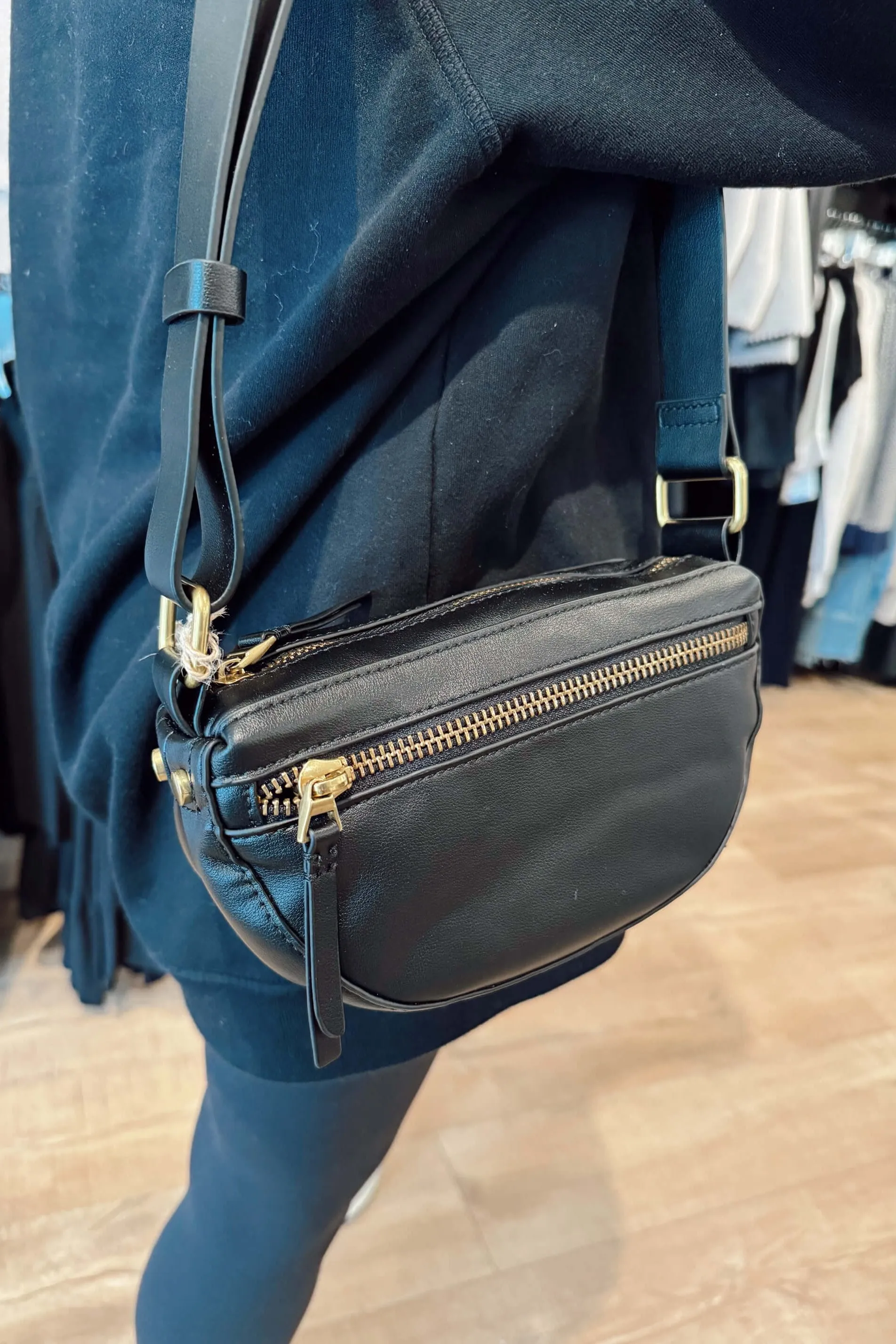 Half Moon Leather Crossbody