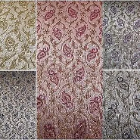 Indian Embroided Floral Metallic Banarsi Brocade Fabric 44" M391 Mtex