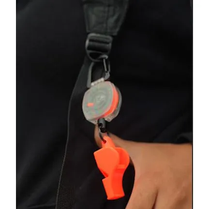 KEY-BAK Whistle Safe Retractable Keychain and Safety Whistle for Emergencies