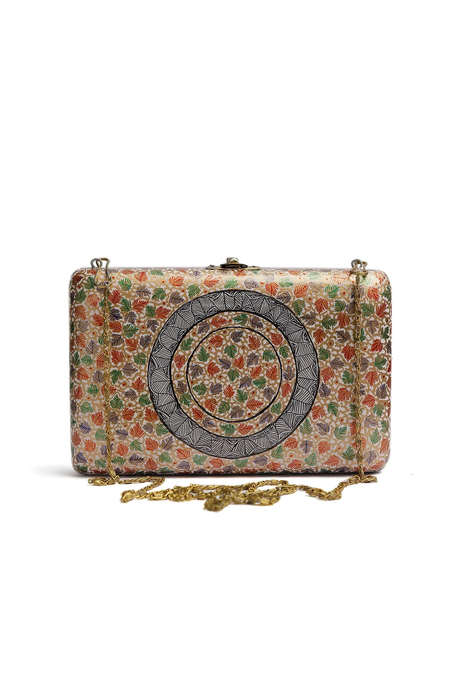 Ruhani Floral Kashmiri Mache Clutch