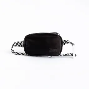 The City Bag- Adult Fanny Bag - Black with Checkered Strap