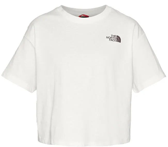 The North Face Womens Nuptse Face T Shirt Gardenia White