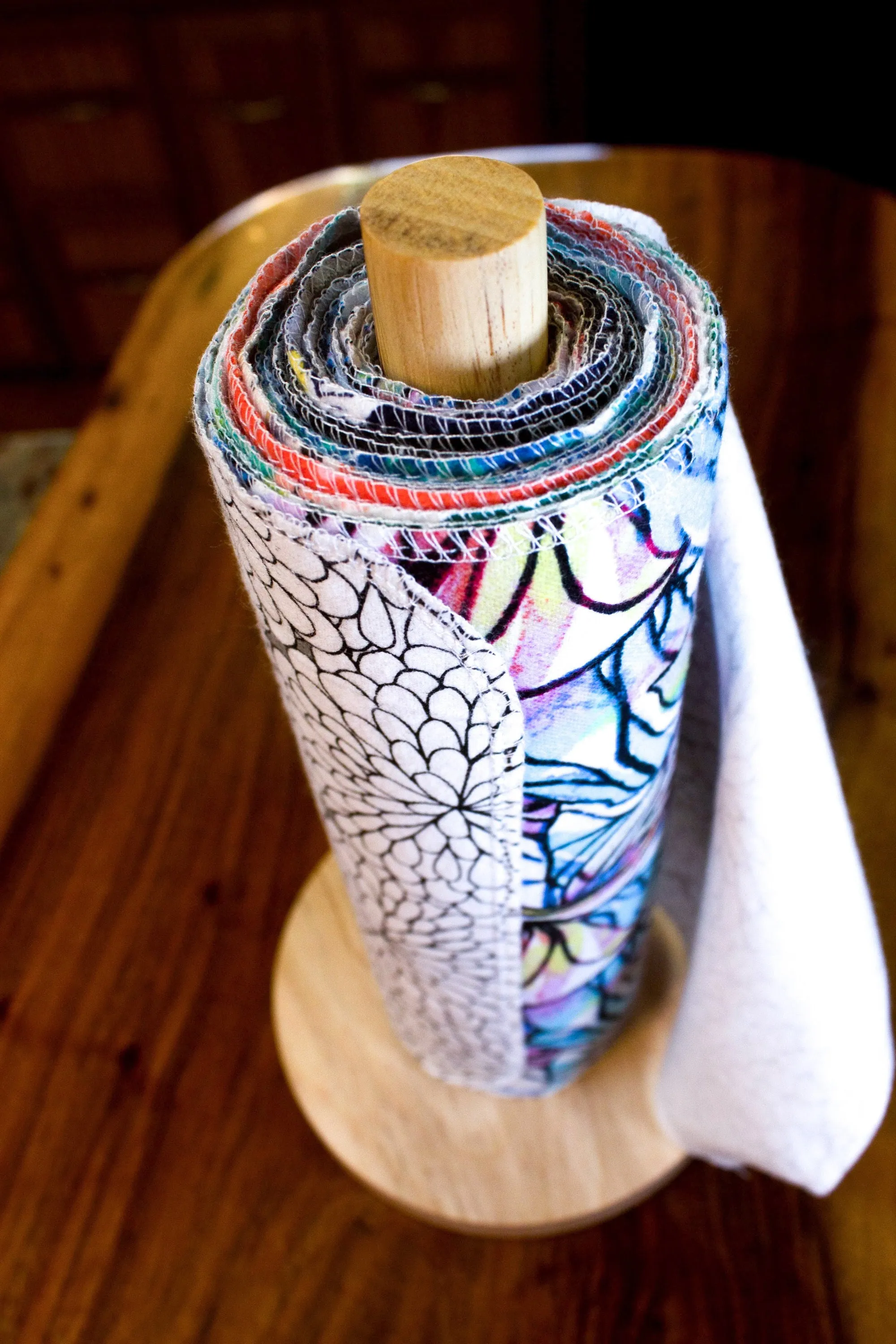 Unpaper Towels   Holder: 24 pack, Sustainable Eco-friendly Made from 100% Cotton Flannel